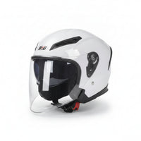 Half-Style Motorcycle Helmet Glossy Motorcycle Helmet with Face Visor Streamlined Detachable Liner for Commuters