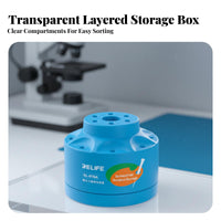 Built-in Magnetizer Rotating Screwdriver Holder Large Capacity Screwdriver Holder Compact Design Repair Tool Storage Rack Space Saving for Phone Repairers, DIY Enthusiasts, Hobbyists, Workshop, Desktop, Electronics Workspace, Garage