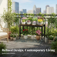 360° Rotating Casters Rolling Plant Cart Ventilated Storage Rolling Plant Bench Multi-Purpose Flower Rack Heavy-Duty for Gardeners, Homeowners, People with Limited Mobility, Balcony, Living Room, Outdoor, Indoors