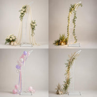 Wedding Arch Backdrop Stand Metal Floral Archway for Ceremony Party Decoration