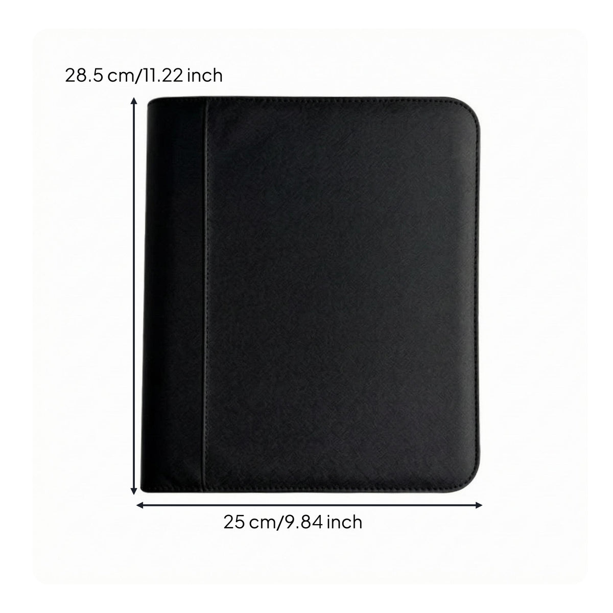 Transparent Inserts Trading Card Binder Black PU Side-Loading Card Binder Stitched Edges Collectibles Storage Rounded Corners