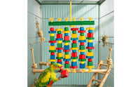 Chewable Hanging Bird Chew Toy Parrot Chew Toy Colorful Cage Accessory Natural for Parrots, Cockatiels, Conures
