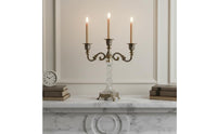 Crystal Pillar Candelabra Luxury Quality Vintage Candlestick Rhinestone Embellished Home Decoration for Holiday Events, Mantelpiece