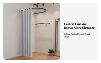 Easy Installation U-Shaped Fitting Room Portable Design U-Shaped Rod Dressing Stall Space-Saving Clothing Shop Changing Stall Long-Lasting Material for Boutique Managers, Retailers, Event Planners, Shopping Mall, Temporary Shop, Photo Studio
