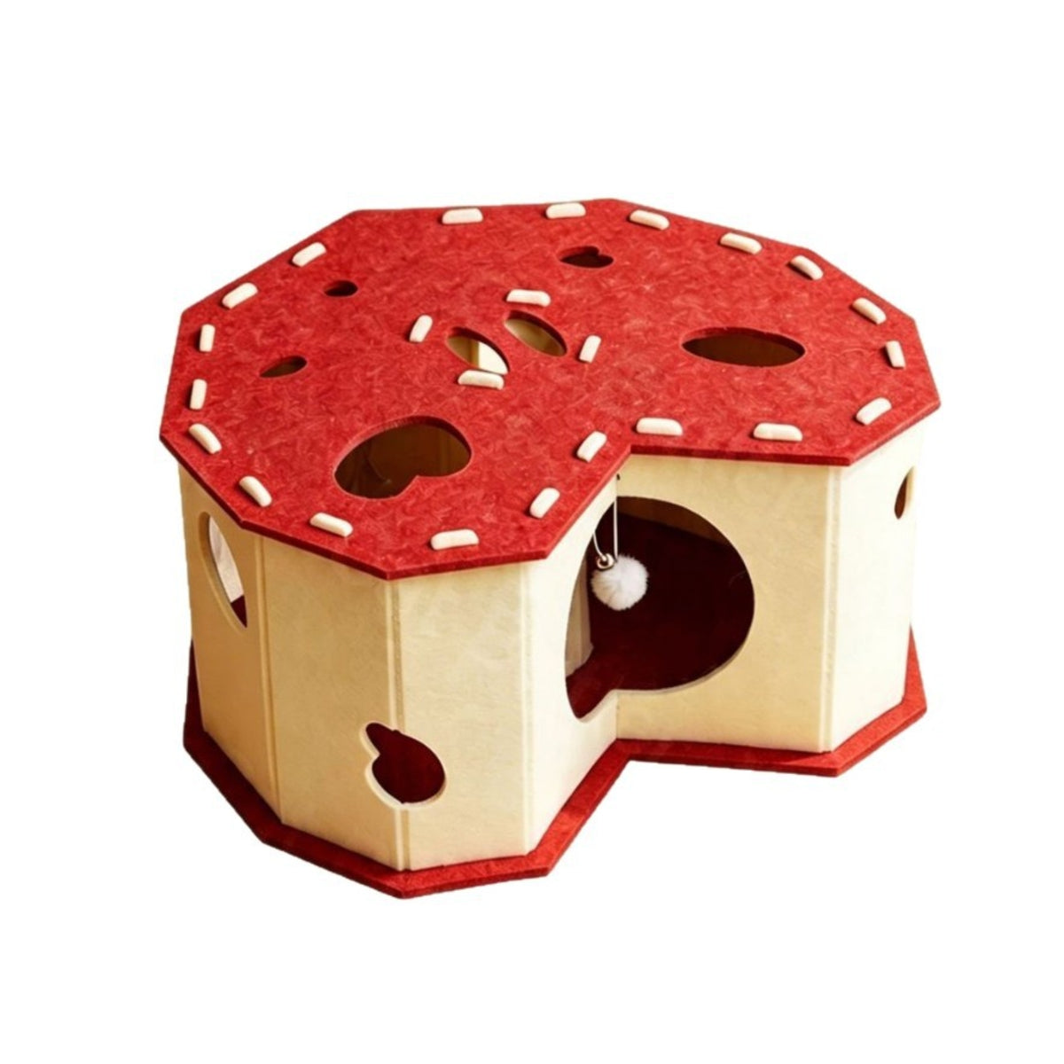 Interactive Cat Tunnel House Playful Cat Tunnel with Openings Enclosed Pet Furniture Cozy for Cats