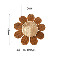 Floral Wall Basket Lightweight Storage Baskets Space-Saving for Home Entryway