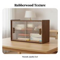 Wooden Design Tiered mug Rack Space Saving 2-Tier Display Riser Multipurpose Desktop Shelf multifunctional Use for Collectors, Coffee Lovers, Office Workers, Countertop, Study Room, Kitchen Counter