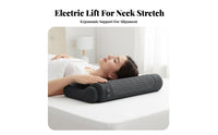 Inflatable Heated Neck Massage Pillow Breathable Material Memory Foam Neck Support Pillow for Side Sleepers, Adults, Bedroom, Bed, Home