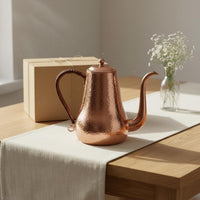 Hammered Copper Coffee Pot Heat-Resistant Grip Copper Gooseneck Kettle Leak Design Pour over Coffee Kettle for Home, Baristas, Cafe