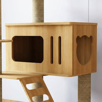Five-Tier Indoor Cat Activity Center, Multi-Level Climbing Frame Featuring Condo Scratching Posts, Large Adult Cats 20kg Maximum Load