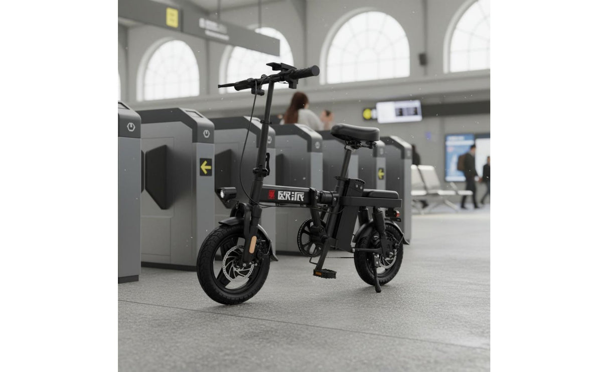 Mini Folding Electric Two-Wheeler Foldable Electric Bike Lightweight Portable Electric Cycle for Commuting, Travel, Ride Sharing