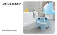 adaptable toddler's Backrest Stool Rounded Corners child's Step Stool Lightweight Household Furniture Portable for young children, Parents, Bathroom, Living Room, Entryway, Playroom