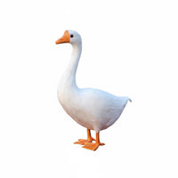 Feathered Goose Model Hard Shell Body Simulation Goose Ornament Handcrafted Farm Animal Decor for Children, Garden