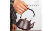 Handmade Copper Tea Kettle Traditional Craftsmanship Hammered Copper Additional Teapot Thick Houseware for Office