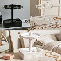 Rotating Jewelry Organizer Desktop Rotating Earring Stand Compact for Bedroom