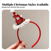 Christmas Hat Headband Cute Mini Santa Hat Hair Hoop Photo Prop Christmas Hair Hoop for Adults, Costume Events, Holiday Gatherings, Family Gathering