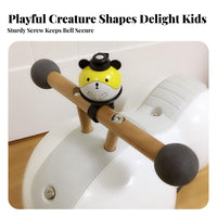Kids Bike Bell Crisp Sound Cartoon Cycle Bell Easy to Install children's Cycle Chime for Parents, School Route Commute, Outdoor Activities