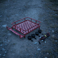 RC Roof Rack with Light Bar High Brightness Roof Rack Luggage Carrier Easy to Install Model Cargo Basket for Hobbyists