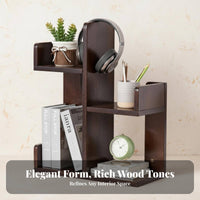 Multi-Level Bookstand long-lasting Multi-Cubby Desk Hutch Stable Design for Dormitory