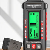 Lumber Dampness Meter with Hold Function Digital Lumber Moisture Meter with Backlit Display Color-Coded for Home Renovation