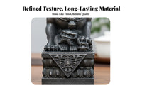 2 Pieces Chinese Protector Lion Figurine Symbol of Prosperity and Protection Chinese Protector Lion Foo Dog Statue Pair Handmade