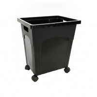 Square Flower Container Plastic Flower Container with Handles Square Vase Black Floral Containers Tapered for Florists