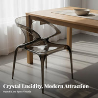 Clear Acrylic Armchair Nordic Aesthetic Transparent Acrylic Armchair Unified Armrests Transparent Chair for Homeowners, Living Room