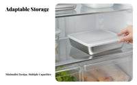 Lidded Metal Food Pan long-lasting Lidded metal container Stackable Design for Kitchen