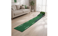 Golf Putting Mat with Ball Return Foldable Golf Putting Practice Mat Portable Athletic Gear for Golfers, Beginners, Home, Office