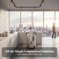 Automatic Keep-Warm Function Commercial Water Boiler Anti-Dry-Overheat Protection Large Capacity Water Heater Adjustable Temperature Control Stainless Steel Beverage Urn Insulated for Caterers, Shuts down Ice Personnel, Hotels, Shuts down Ices