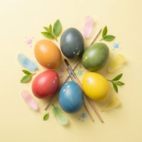 6 Pieces Wooden Easter Eggs Decorative Wooden Egg Handmade-Look for Decorators