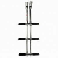 Anti-Slip Boat Boarding Ladder Compact Stainless Steel Boat Ladder Easy Storage Marine Accessory for Yachts