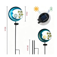 Lunar Garden Stake Light Metal Garden Light with Lunar Moon LED for Pathway