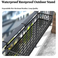 Space-Saving Railing Planter Rack Indoor and outsidedoor Use Hanging Planter Basket Easy Installation plant Pot Holder Adjustable fasteners for Apartment Dwellers, Gardeners, homeowners, Balcony, glazed openingsill, Indoors, glazed openings