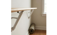 Wall-Mounted Dance Bar Professional Single-Rail Barre Wooden-Colored for Dance Studio, Stretching