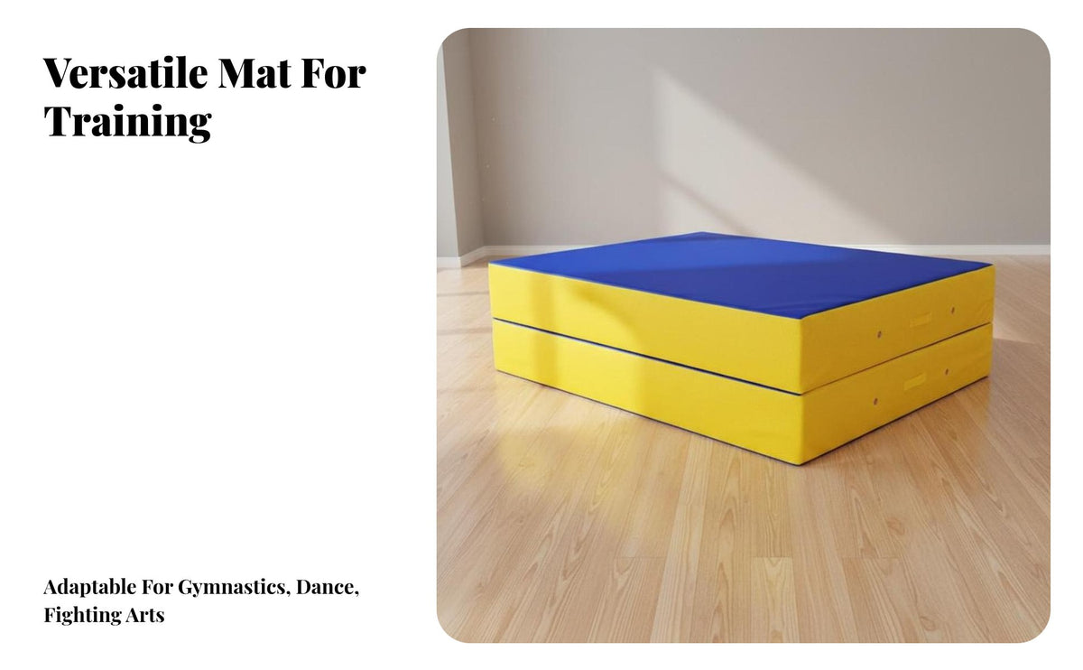 Folding Gymnastics Mat Foldable Design Folding Landing Mat Multifunctional Thick Crash Pad for Gymnasts, Dancers, Gym, Dance Studio, Training Facility