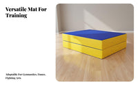 Folding Gymnastics Mat Foldable Design Folding Landing Mat Multifunctional Thick Crash Pad for Gymnasts, Dancers, Gym, Dance Studio, Training Facility
