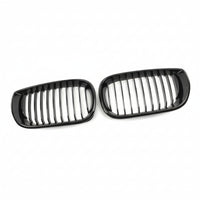 2 Pieces Kidney Grille with Vertical Slats Front Bumper Grille Direct Replacement Sporty Aesthetic ABS Construction Painted Glossy Surface Suitable for Car Styling German Vehicles