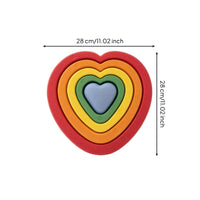 5 Pieces Stackable Heart-Shaped Stepping Stones Indoor-Outdoor Foam Stepping Stones Sturdy Toy Long-Lasting for Children, Playroom
