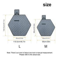 Hexagonal Pet Mat Gray Quilted Pet Mat Black Trim