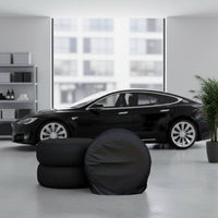 4 Pieces Black Tire Cover Waterproof Universal Wheel Protector Dust-Resistant Round Wheel Protector for Outdoor Storage, Parking, Travel