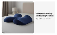 Multi-Functional Cervical Neck Pillow Two-Level-Height Memory Foam Neck Pillow Machine Washable Cover for Office Workers, Sleeping, Bedroom