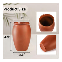 6 Pieces Terracotta-Brown Cantarito Cup Dishwasher Safe Cup Sturdy Drinking Cups Rustic for Hosts, Bartenders, Home Establishments, Parties, Everyday Use