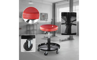 Automotive Stool with Tool Tray Padded Rolling Stool with Tool Tray Heavy Duty for Auto Repair Shop