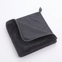 Highly Absorbent Drying Towel Microfiber Cloth, 600gsm Towel for Car Detailing and Cleaning Supplies, 40x60cm Dark Gray Bound Border Finish