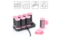 8 Pieces Long-Lasting Curls Heated Hair Rollers with Clips Fast Heating Electric Hot Roller Set Adds Volume and Luster Hot Roller Set Ceramic Technology for Travelers, On the Go, Business Trips