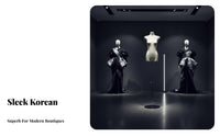 Slim Profile Clothing Display Stand Stable Metal Base Flat Chest Mannequin Easy to Assemble Half Body Dress Form Linen Covered for Retailers, Fashion Designers, Online Sellers, Boutique, Photoshoot, Photography Studio, Home