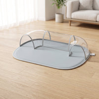 Transparent Water Mat with Tunnel Comfortable Pet Cooling Tunnel Smooth Ice Bed Bite Resistant for Summer