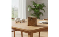 Seagrass Napkin Box Woven Tissue Box Rustic Tissue Holder for Restaurant, Hotel, Desktop