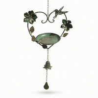 Heart Bird Feeder Decorative Hanging Bird Feeder Antique Green Rustic for Gardeners, Garden, Yard